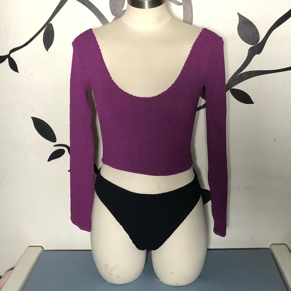 Vintage Hunza G Purple Swimwear Top